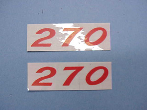 1957-1961 Corvette Valve Cover Decal Pair 270 HP (Code 3754760)