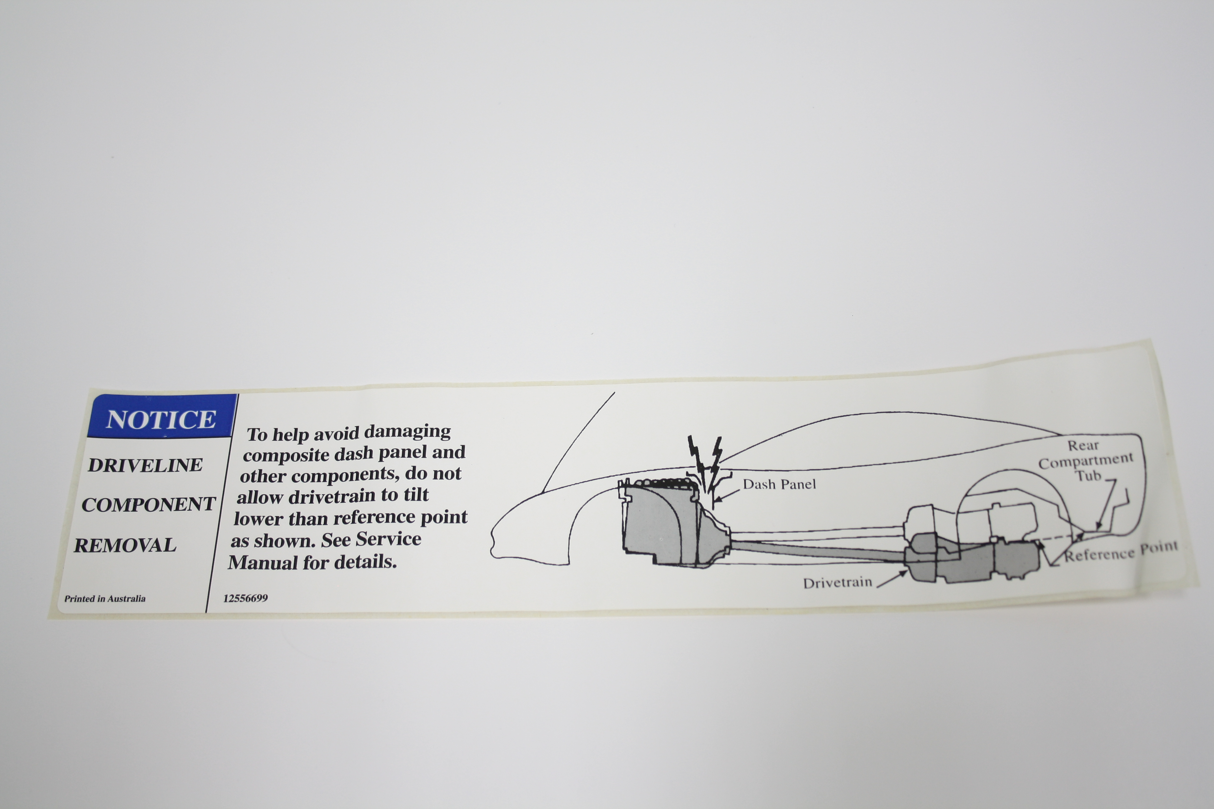 Corvette LABEL/VEHICLE SYSTEMS CAUTIONARY & INFORMATIVE