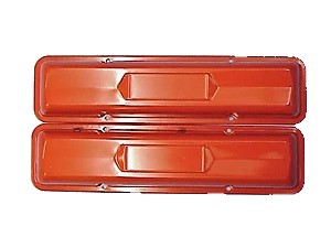 1962-1966 Corvette Valve Covers Pair Painted Orange 250-300 HP