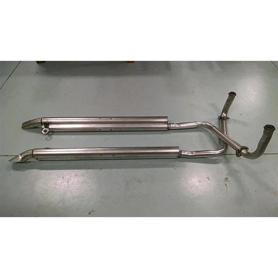 1968-1982 Corvette Side Pipe Muffler Pair - 2 inch for Small Block (Aluminum)