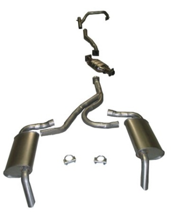 1975 Corvette Exhaust Kit with Hide Away Muffler