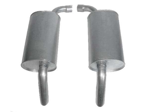 1975-1977 Corvette Round Muffler - Pair - 2.25 inch