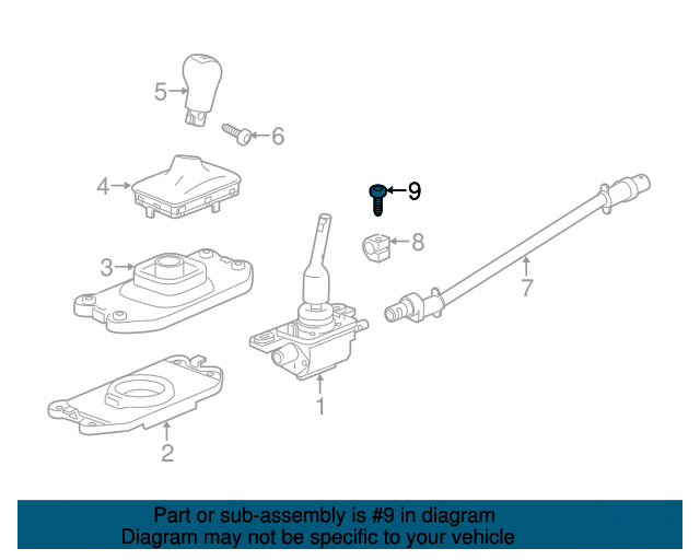 Corvette Wheel Carrier Trans Control Trans Shift Shaft Lever Rod Bolt/Screw Kit