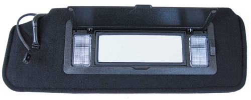 1984-1996 Corvette LH Sunvisor Replacement Plain (Black)