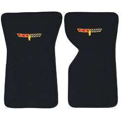 1970-1972 Corvette  Floor Mats Cut Pile with Embroidered Logo (Corvette Flags)