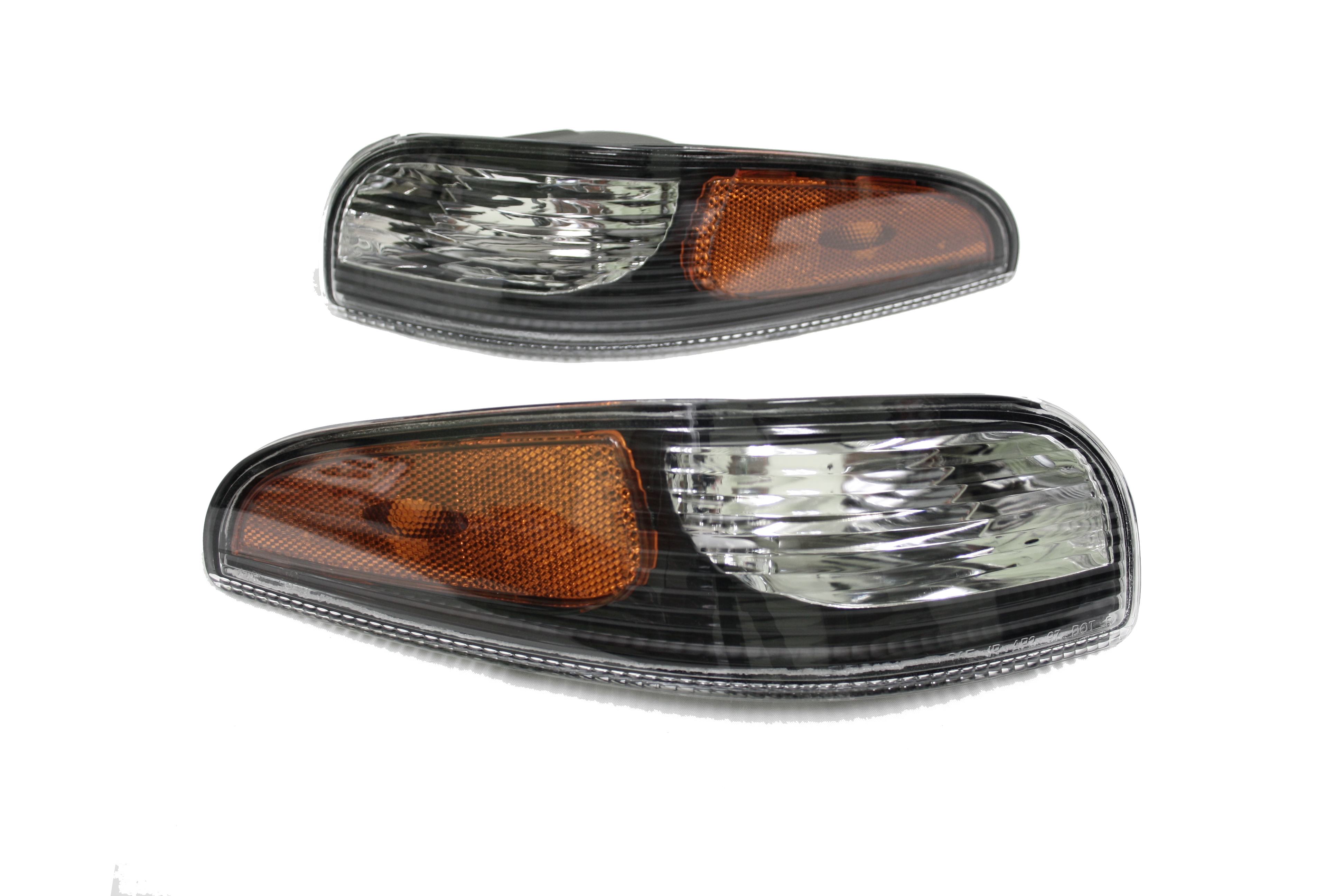 1997-2004 Corvette Parking Lamp - Pair Black / Amber