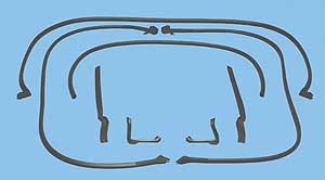 1963-1967 Corvette Convertible Door and Body Weatherstrip Kit