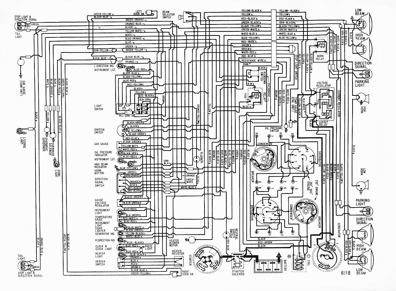 1955-1957 Corvette Wiring Diagram (All V8)