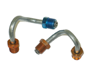 1967-1968 Corvette Steel Master Cylinder Line Set - to Proportioning Valve - Front and Rear OM (Original Metal)