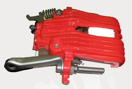 1988-1996 Corvette Left Rear Brake Caliper (Red) Rebuilt