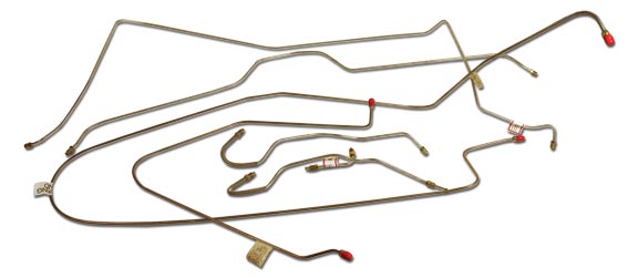 1965 Corvette Brake Line Kit without Power Brakes (Steel)