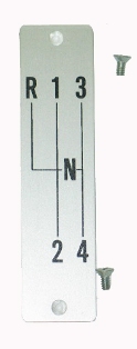 1957-1958 Corvette Shifter Pattern with Screws 4 Speed