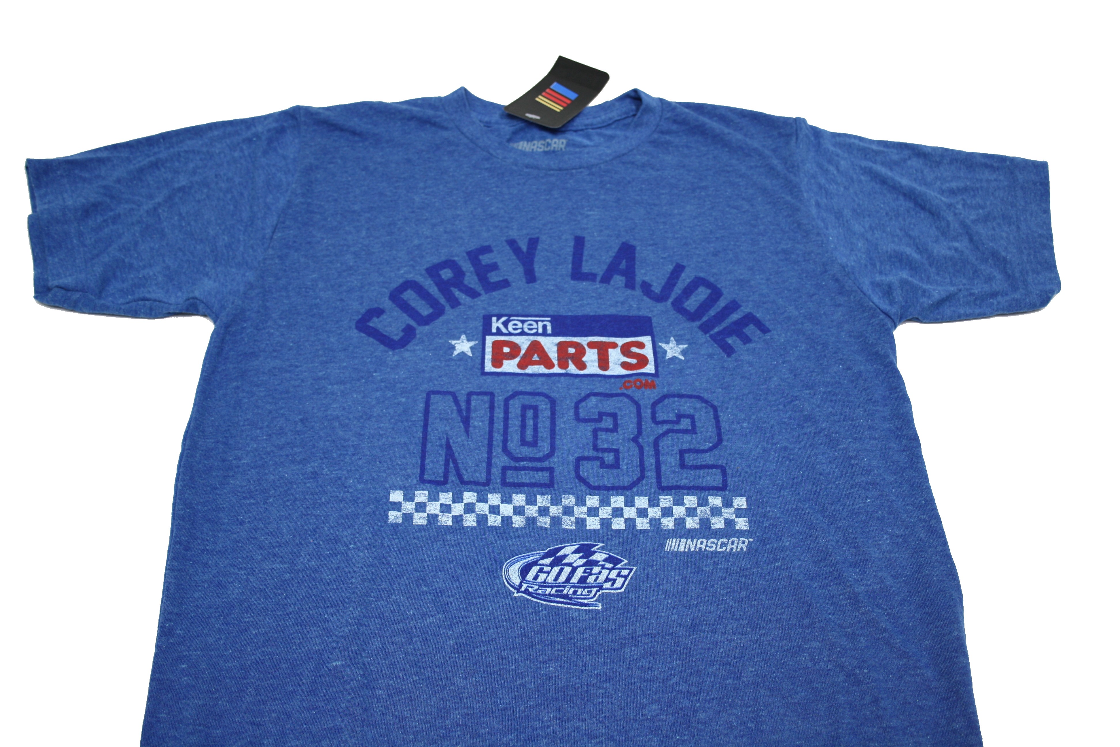 2019 Corvette COREY LAJOIE NASCAR THROWBACK TSHIRT BLUE LARGE