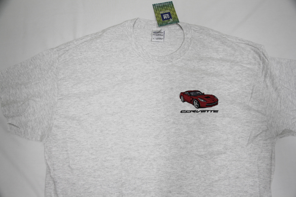 0 Corvette C7 EMBROIDERED LOGO STONE WASH T-SHIRT XL