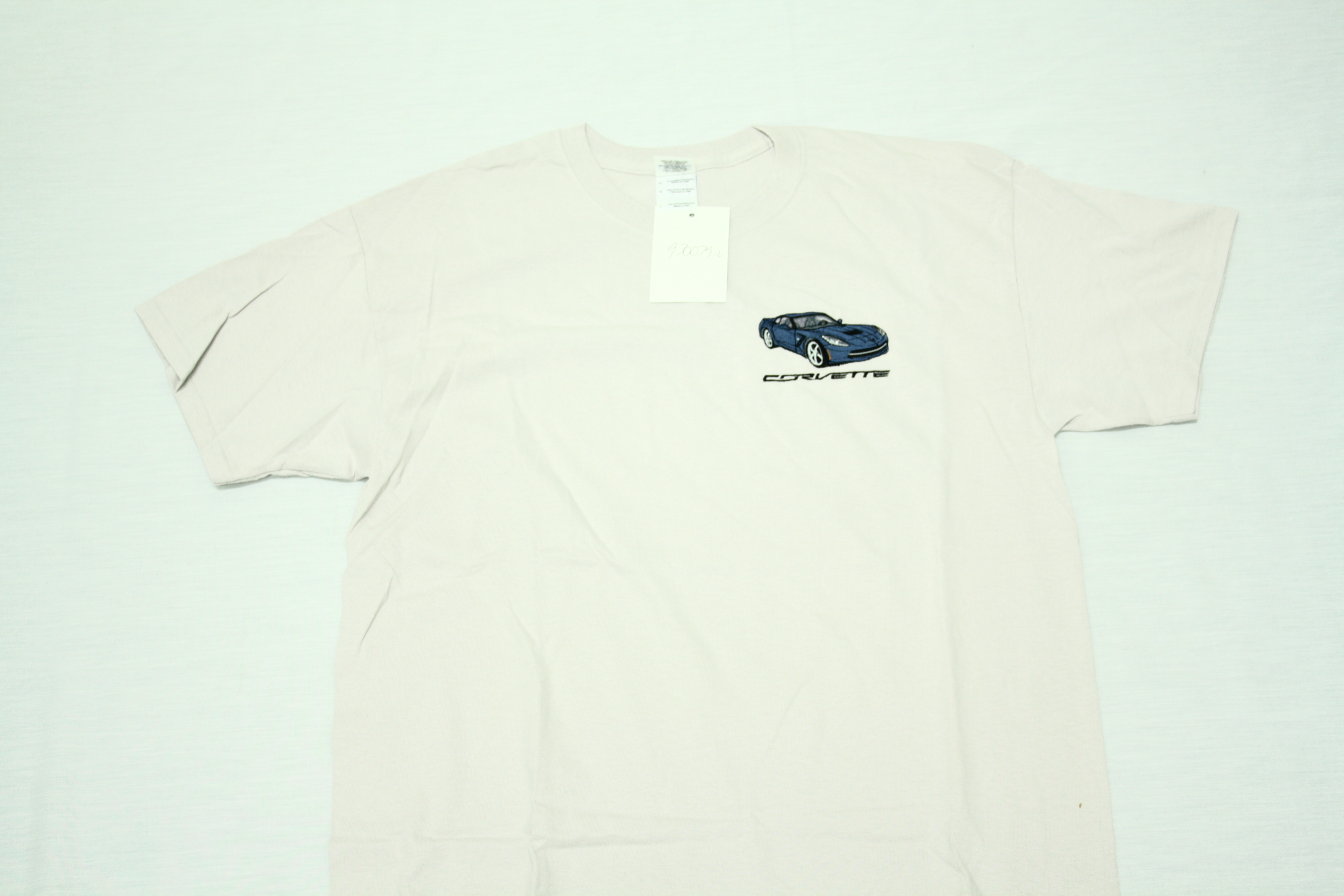 0 Corvette C7 LT GRAY T-SHIRT EMBROIDERED LOGO