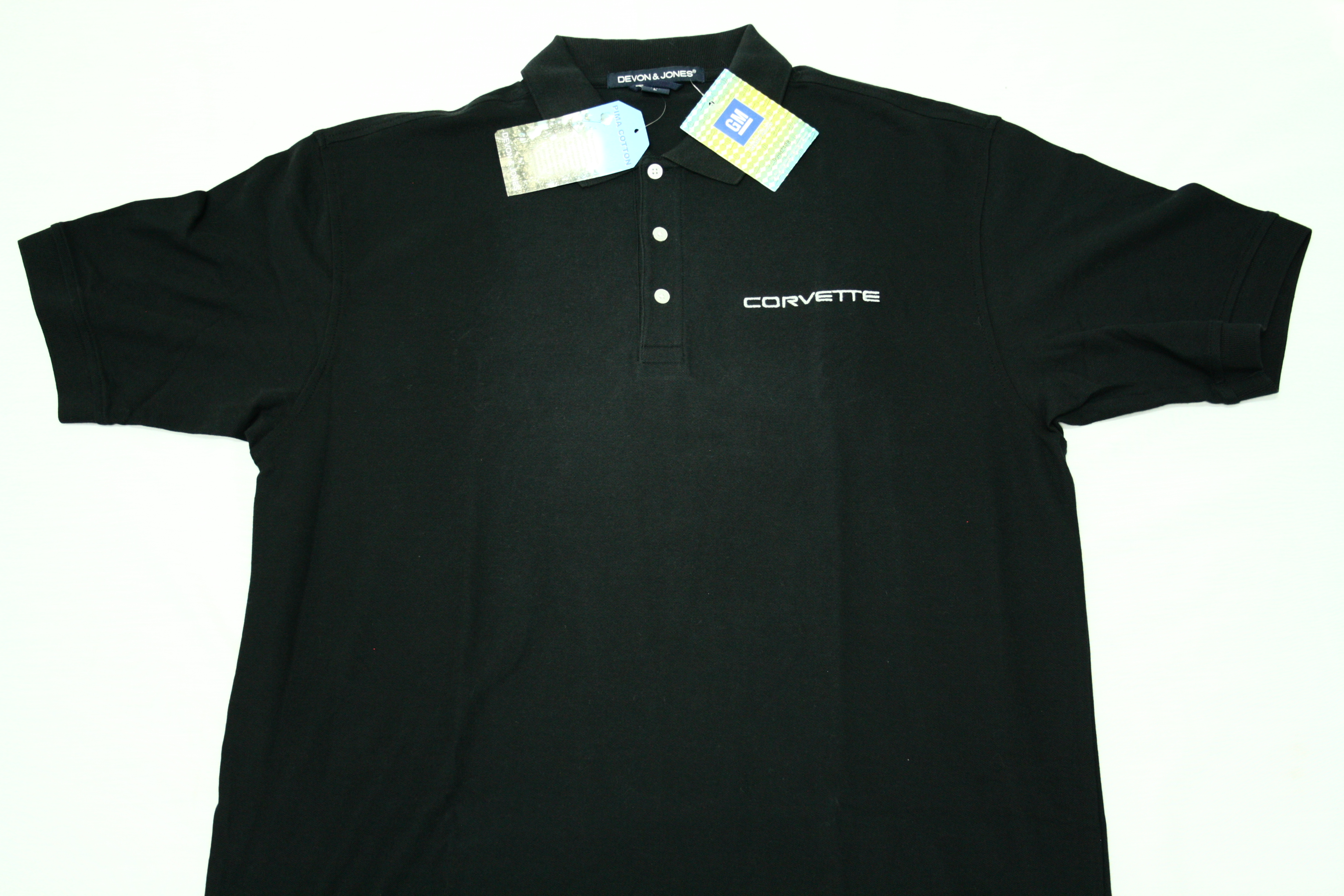 0 Corvette BLK DJ POLO SHIRT WITH CORVETTE LETTERS