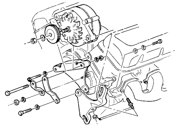 Big Block Alternator (with Power Steering)