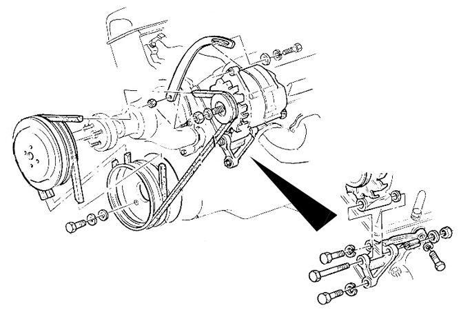 Big Block Alternator (without Power Steering)