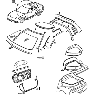 Weatherstrips and Glass- Coupe