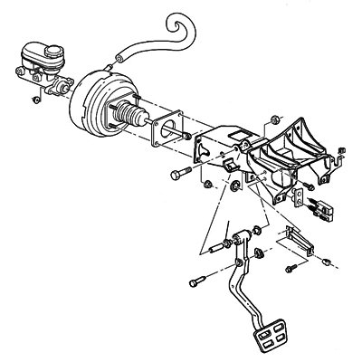 Brake Pedal & Master Cylinder Mounting